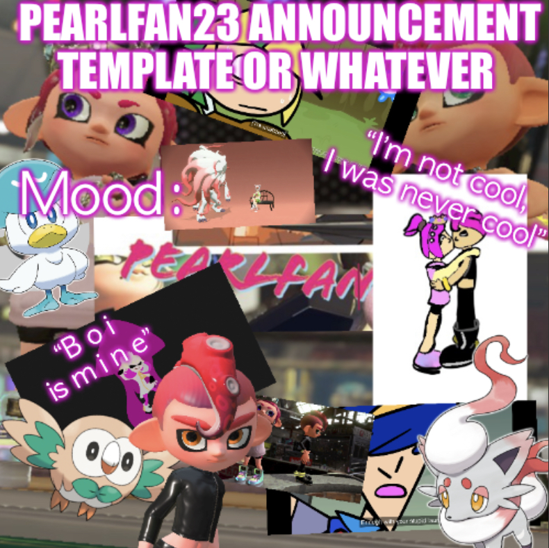 High Quality PearlFan23 announcement template Blank Meme Template