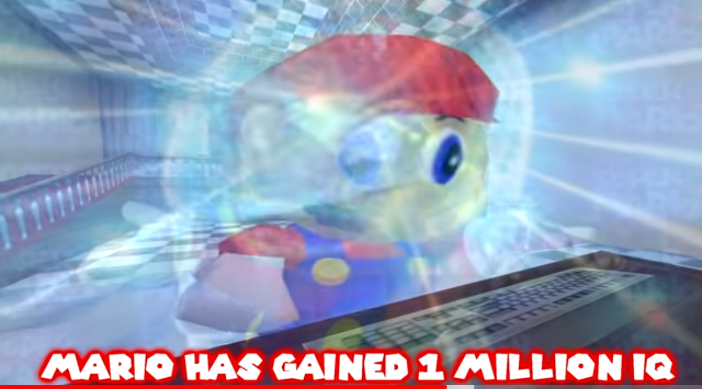High Quality Mario has gained 1 million IQ Blank Meme Template
