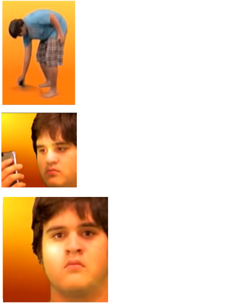 High Quality Weeb looks at phone Blank Meme Template