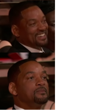 Will Smith Doesn't like that Blank Meme Template