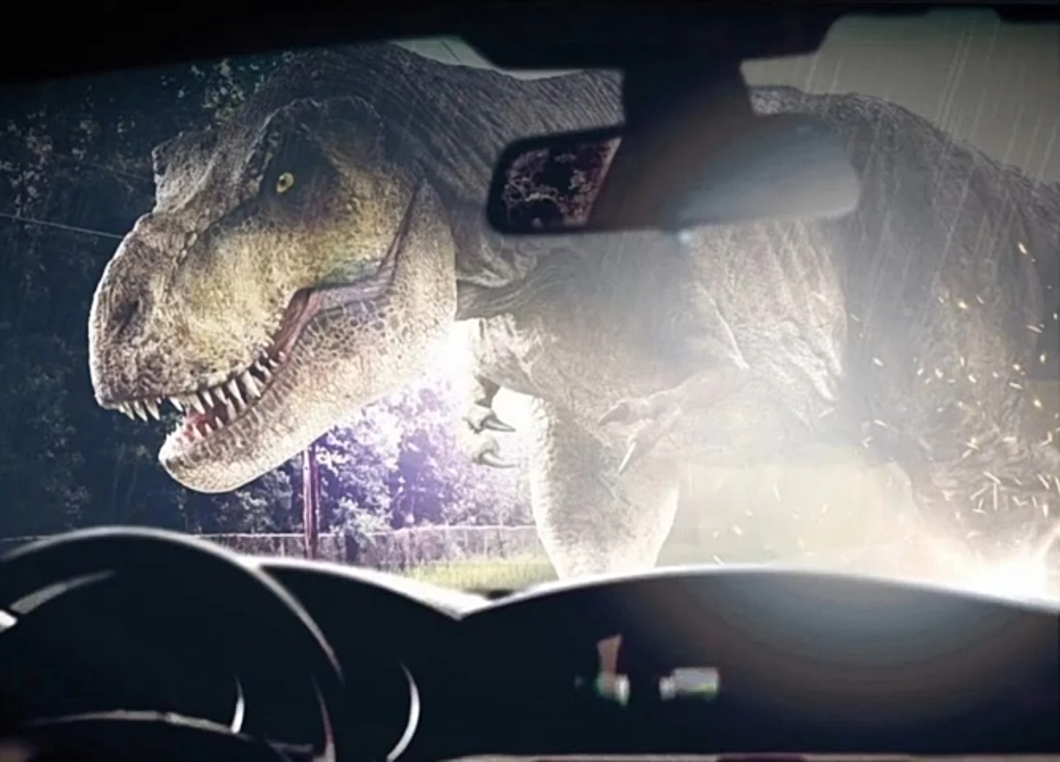 Rexy vs You in a car Blank Meme Template