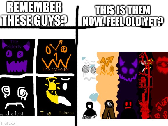 honestly lost’s old design looks better | THIS IS THEM NOW. FEEL OLD YET? REMEMBER THESE GUYS? | made w/ Imgflip meme maker