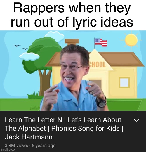 Rappers when they run out of lyric ideas | made w/ Imgflip meme maker