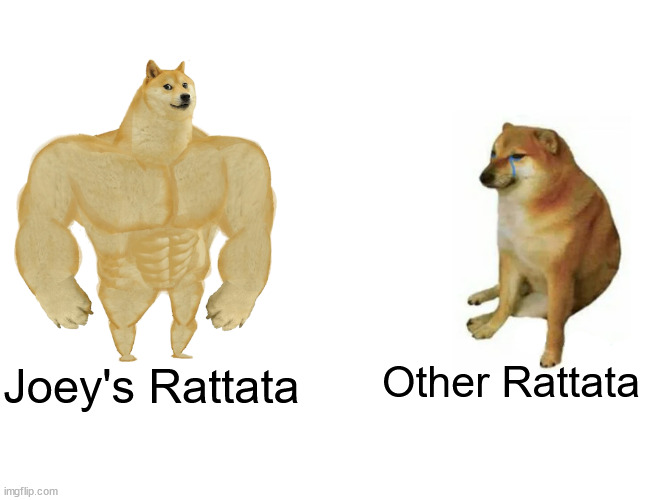 top percent | Other Rattata; Joey's Rattata | image tagged in memes,buff doge vs cheems,pokemon,rattata,pokemon trainer,pokemon soulsilver | made w/ Imgflip meme maker