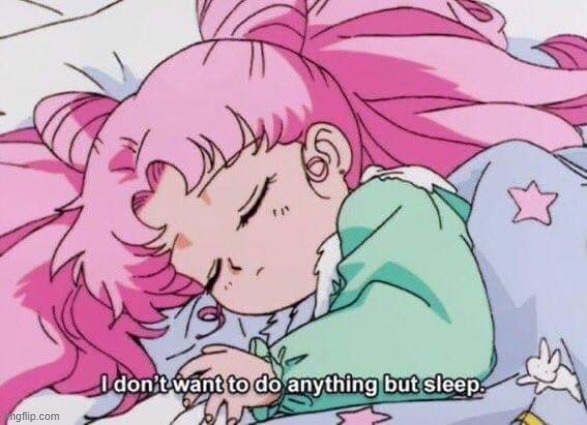 . | image tagged in sailor moon i don't want to do anything but sleep | made w/ Imgflip meme maker