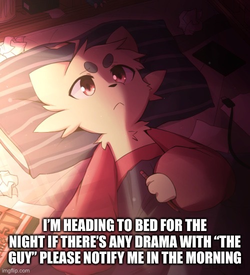 Yes | I’M HEADING TO BED FOR THE NIGHT IF THERE’S ANY DRAMA WITH “THE GUY” PLEASE NOTIFY ME IN THE MORNING | image tagged in pokemon,sleep,idk,why are you reading this | made w/ Imgflip meme maker