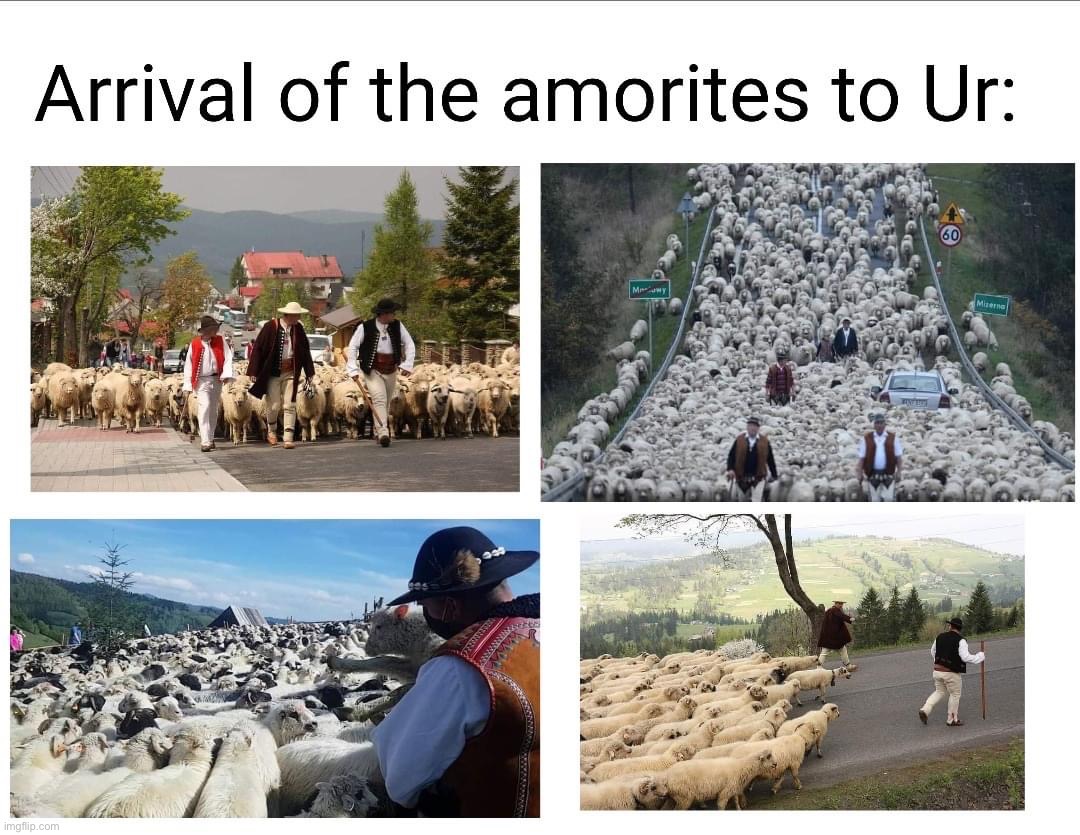What happens when politicians let illegal nomads cross the border. Sad! #BuildTheWall #BuildThatWall | image tagged in arrival of the amorites to ur,build the wall,build that wall,illegal nomads,illegals,sad | made w/ Imgflip meme maker