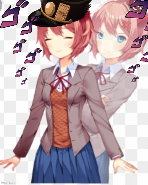 I'm bored so I made this | image tagged in sayori's bizzare adventure | made w/ Imgflip meme maker