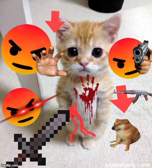 BAD CAT | image tagged in memes,cute cat | made w/ Imgflip meme maker