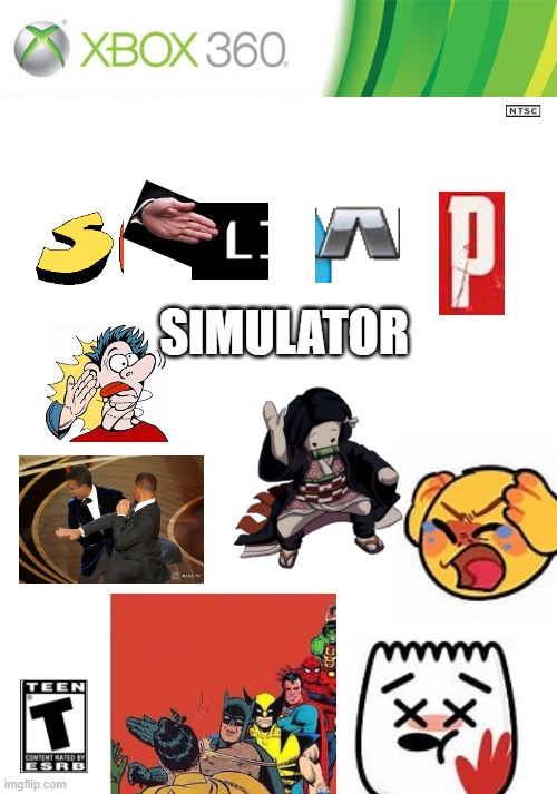 Get Slap Simulator for 69.69 CookieRunKingdomCoins (CRK)! | SIMULATOR | image tagged in xbox 360 cartridge blank | made w/ Imgflip meme maker
