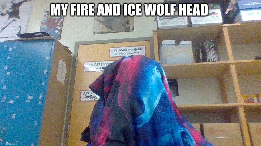 MY FIRE AND ICE WOLF HEAD | made w/ Imgflip meme maker