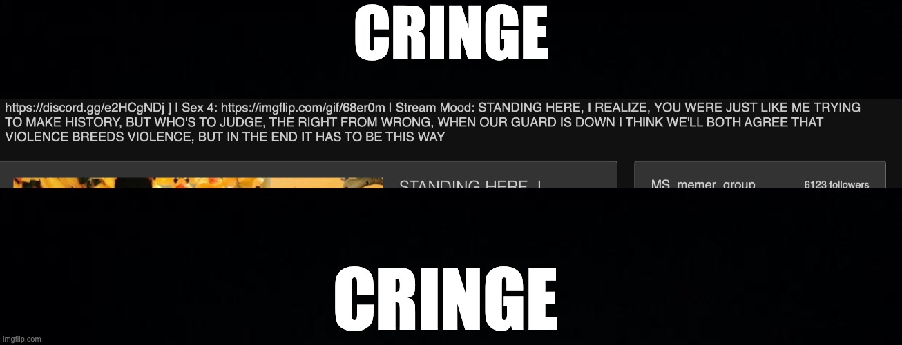 cringe | CRINGE; CRINGE | image tagged in black background,memes,unfunny | made w/ Imgflip meme maker