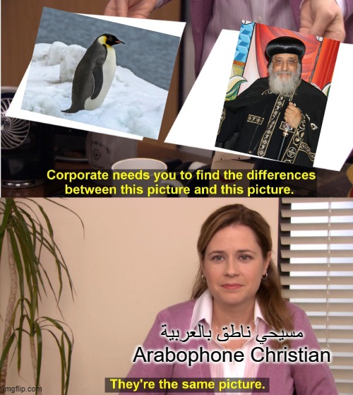 بطريق | مسيحي ناطق بالعربية
Arabophone Christian | image tagged in memes,they're the same picture | made w/ Imgflip meme maker