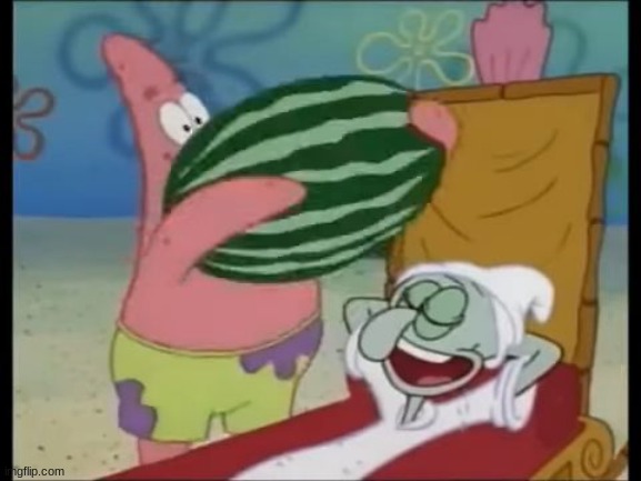 patrick spongebob watermelon | image tagged in patrick spongebob watermelon | made w/ Imgflip meme maker