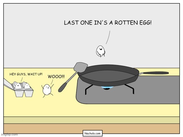 eggs | image tagged in comics/cartoons,comics,comic,eggs,egg,pan | made w/ Imgflip meme maker