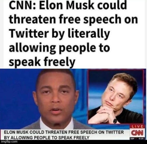 Free speech is a threat to Fake News and Democrats! | image tagged in free speech,cnn fake news | made w/ Imgflip meme maker