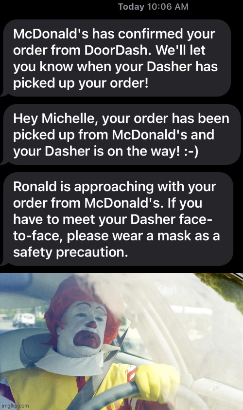 Ron is having a hard go with inflation | image tagged in doordash,ubereats,mcdonalds,diet coke | made w/ Imgflip meme maker