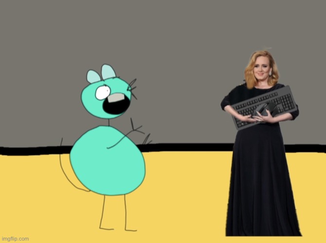Adele Taking The PC | image tagged in adele taking the pc,greendrunkmouse,drunkgreenmouse,mouse,mousecartoon,cartoonmouse | made w/ Imgflip meme maker