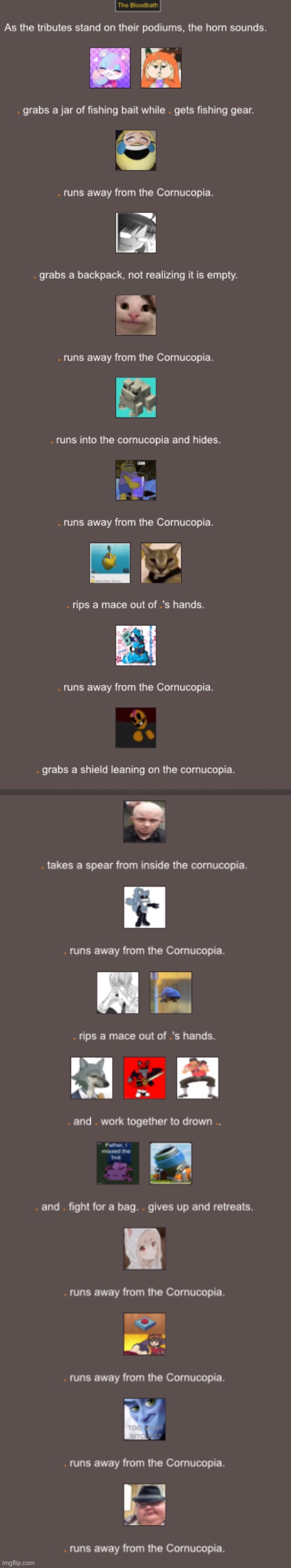 This is my first time doing hunger games so shush if I mess up | made w/ Imgflip meme maker