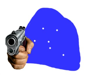 High Quality Blepie with a gun Blank Meme Template