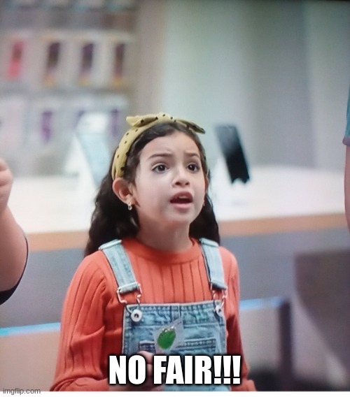 AT&T brat | NO FAIR!!! | image tagged in at t brat | made w/ Imgflip meme maker