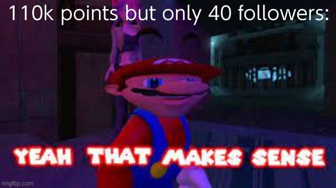 im on nintendo switch help | 110k points but only 40 followers: | image tagged in yeah that makes sense | made w/ Imgflip meme maker