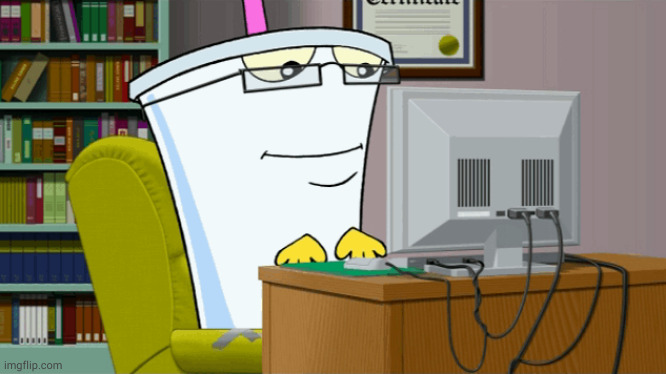 Master shake on a computer | image tagged in master shake on a computer | made w/ Imgflip meme maker