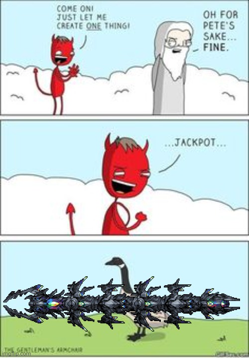God thanatos is a pain to fight | image tagged in just let me create one thing,credit to dontreadme and,legendthainkling | made w/ Imgflip meme maker