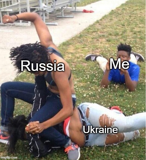 Yep | Russia; Me; Ukraine | image tagged in guy recording a fight | made w/ Imgflip meme maker