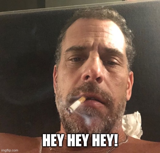 Hunter Biden | HEY HEY HEY! | image tagged in hunter biden | made w/ Imgflip meme maker