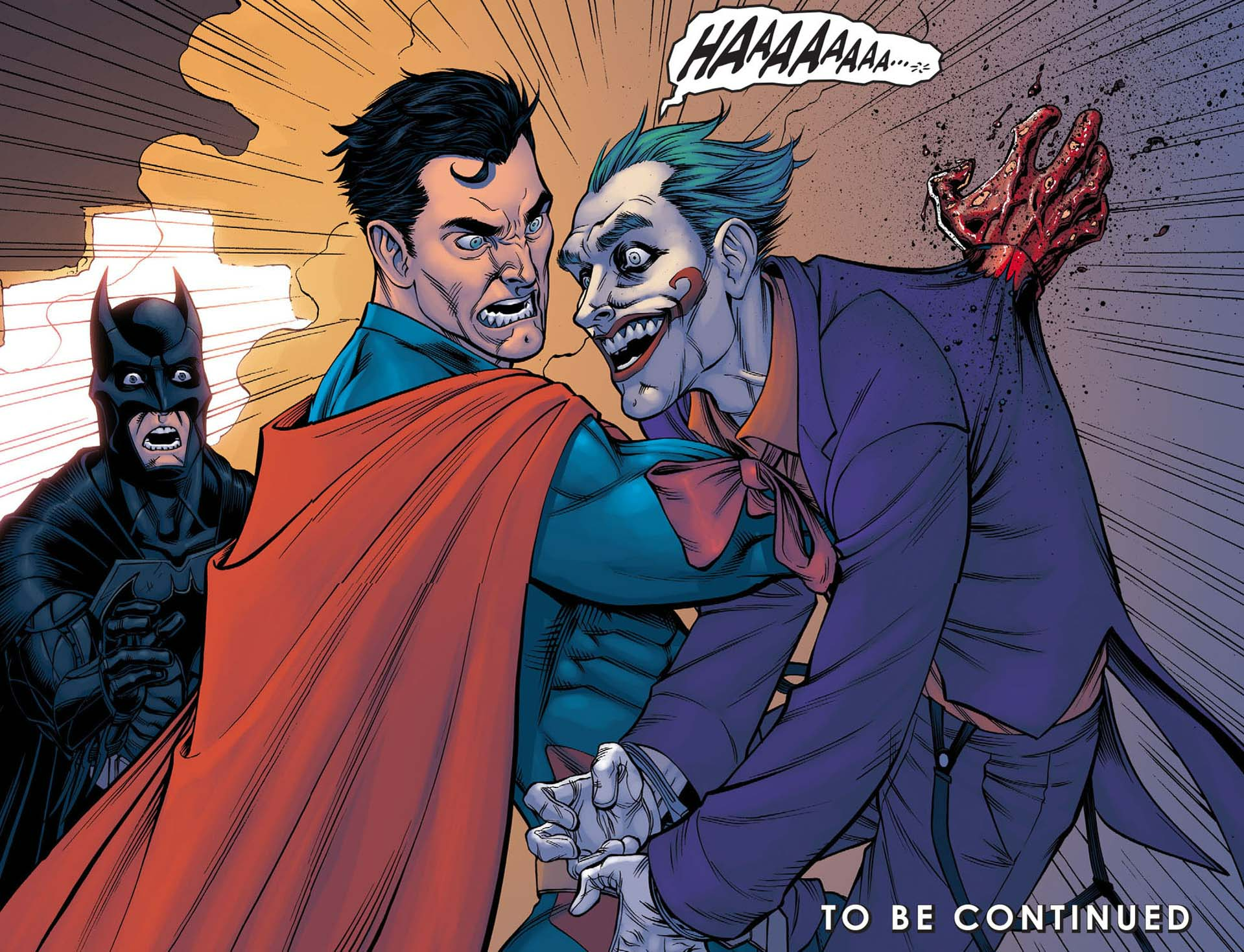 High Quality Superman Kills Joker Blank Meme Template