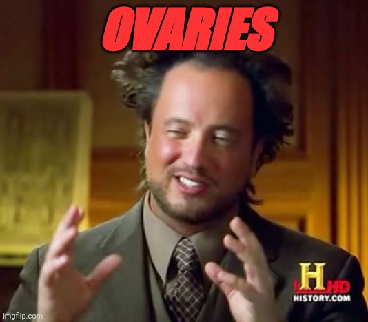 Ancient Aliens | OVARIES | image tagged in memes,ancient aliens | made w/ Imgflip meme maker