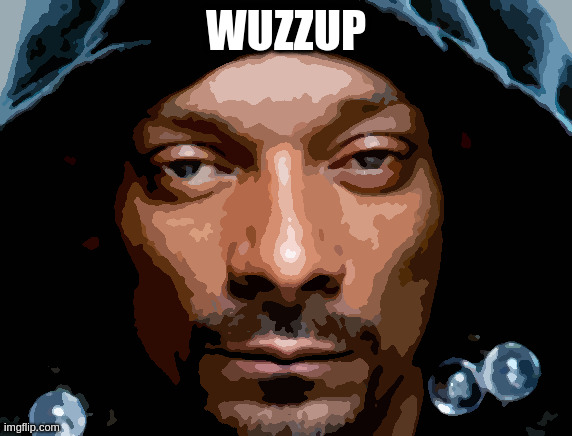Snoop Scowl | WUZZUP | image tagged in snoop scowl | made w/ Imgflip meme maker