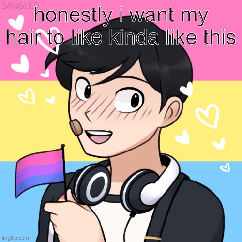 i want my hair to look like this, i like it | honestly i want my hair to like kinda like this | image tagged in basementrat,non binary,haircut | made w/ Imgflip meme maker