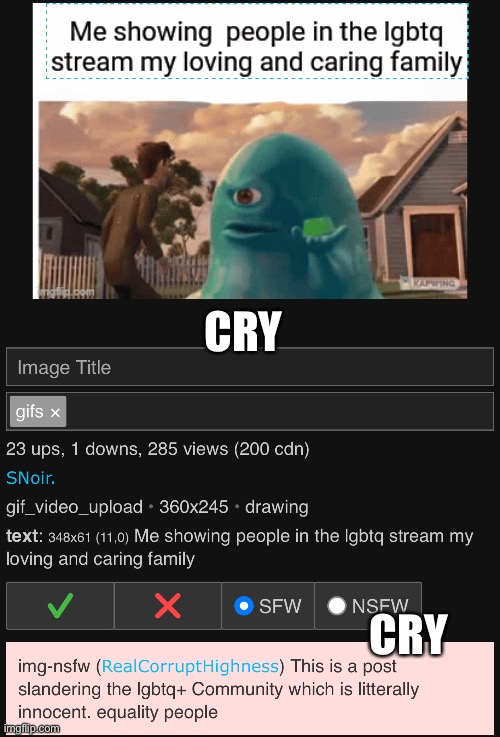 CRY; CRY | made w/ Imgflip meme maker