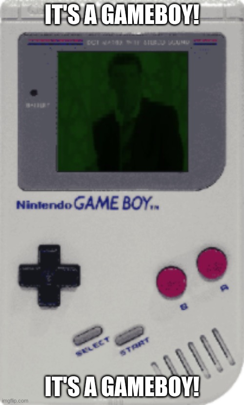 G A M E B O Y ! |  IT'S A GAMEBOY! IT'S A GAMEBOY! | image tagged in nintendo,gameboy | made w/ Imgflip meme maker