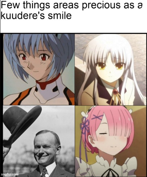 image tagged in anime,kuudere,smile | made w/ Imgflip meme maker