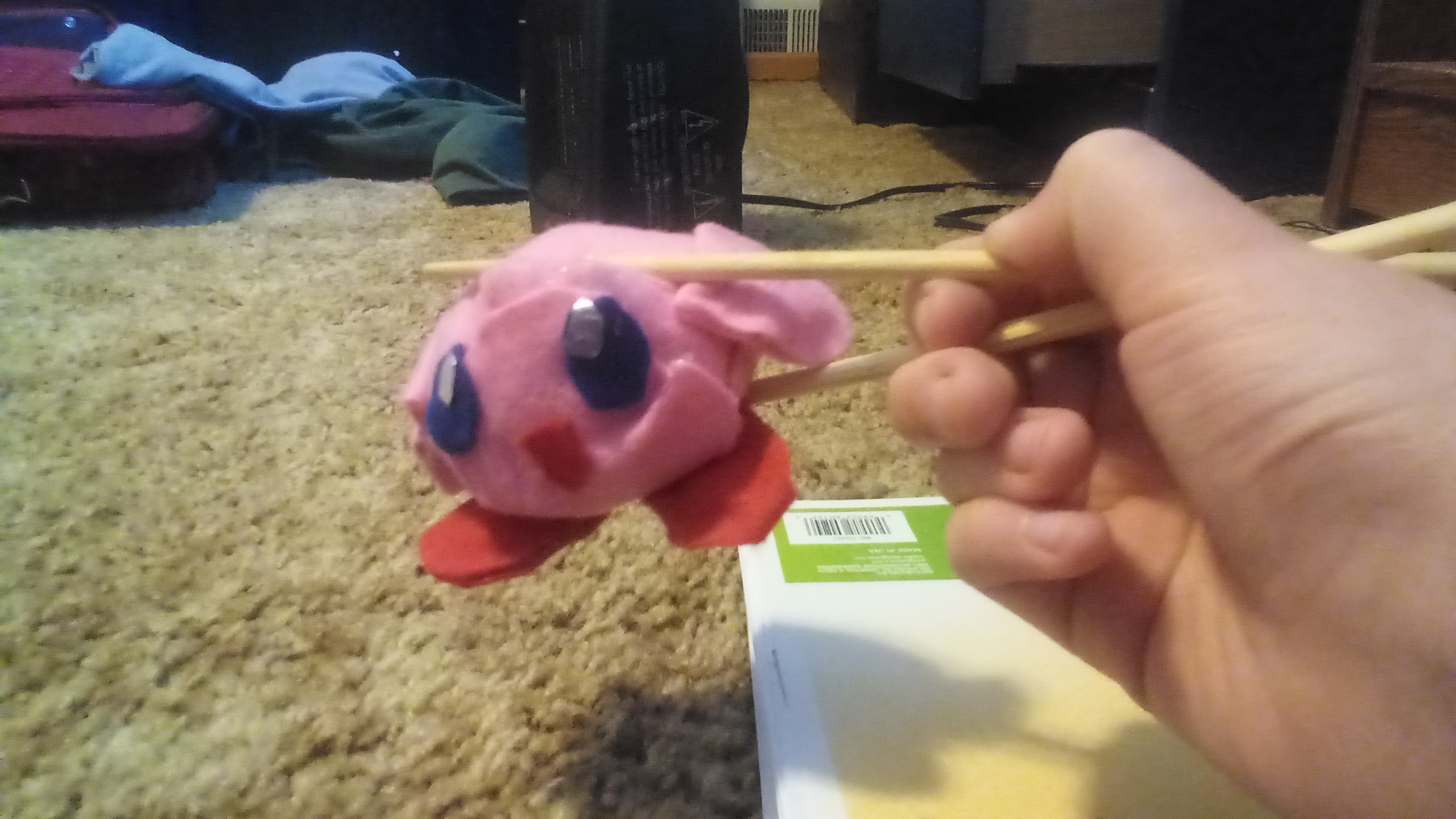 Kirby in chopsticks Blank Meme Template