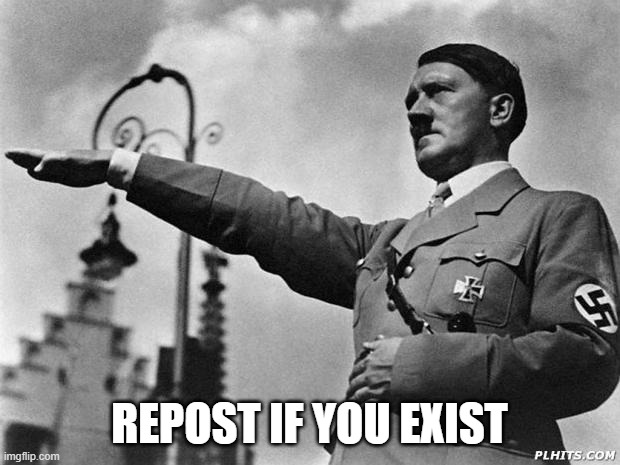 you have no choice | REPOST IF YOU EXIST | image tagged in hitler | made w/ Imgflip meme maker