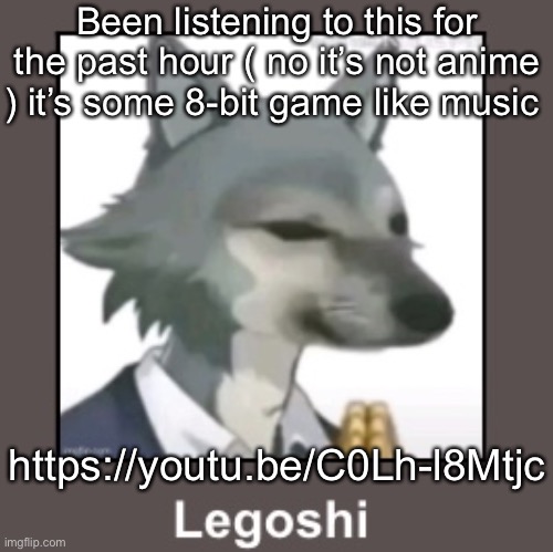 It’s good | Been listening to this for the past hour ( no it’s not anime ) it’s some 8-bit game like music; https://youtu.be/C0Lh-l8Mtjc | image tagged in legoshi hunger games | made w/ Imgflip meme maker