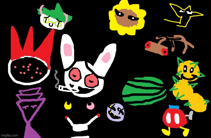 random drawings with 0 context (bald jevil) | made w/ Imgflip meme maker