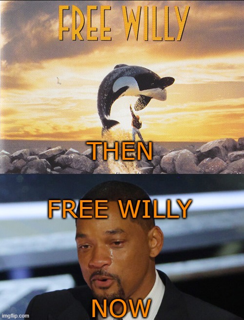 Free Willy - Now & Then | NOW | image tagged in free willy,will smith | made w/ Imgflip meme maker