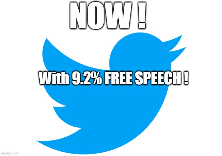 Let the Melt Down Begin | NOW ! With 9.2% FREE SPEECH ! | image tagged in memes | made w/ Imgflip meme maker