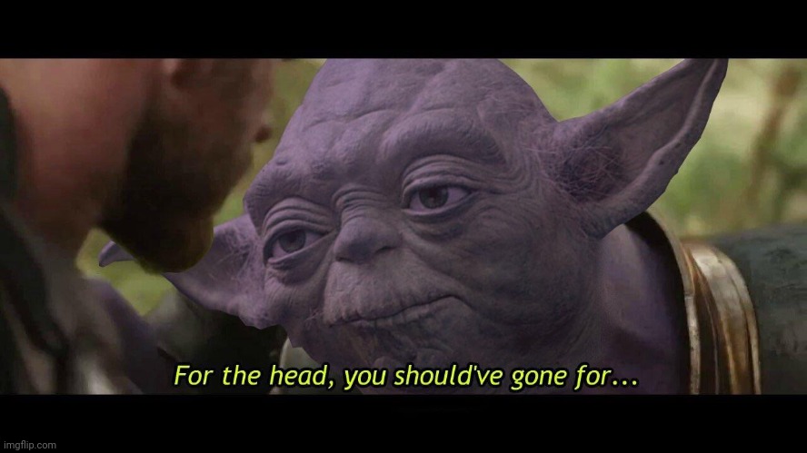 For the head, you should have gone for | image tagged in for the head you should have gone for | made w/ Imgflip meme maker