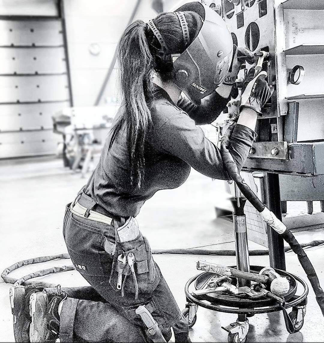 High Quality Swedish TIG Female Welder Blank Meme Template