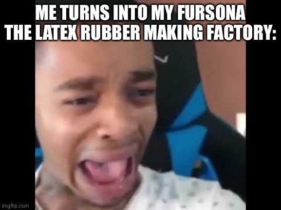Me turning into my fursona | ME TURNS INTO MY FURSONA THE LATEX RUBBER MAKING FACTORY: | image tagged in changed,meme | made w/ Imgflip meme maker