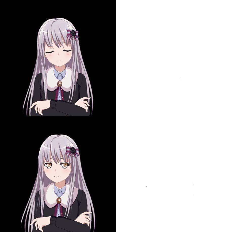 Yukina Minato Drake Format Blank Meme Template