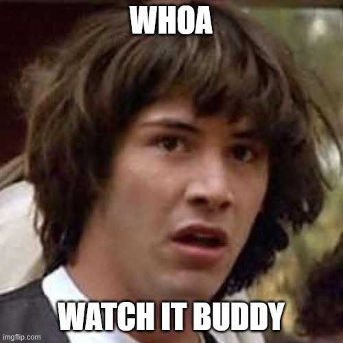 whoa | WHOA WATCH IT BUDDY | image tagged in whoa | made w/ Imgflip meme maker