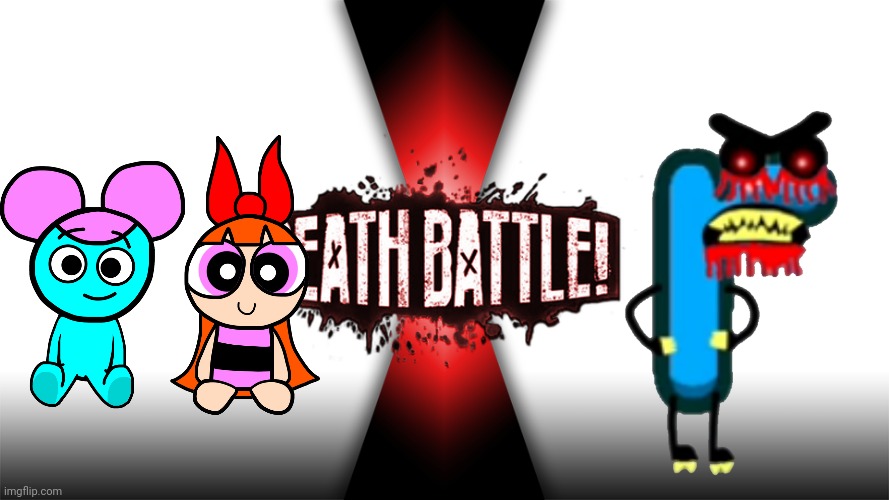 Pibby & Blossom Vs. Thank Thingy.EXE | image tagged in death battle | made w/ Imgflip meme maker