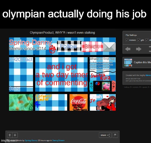 olympian actually doing his job | made w/ Imgflip meme maker